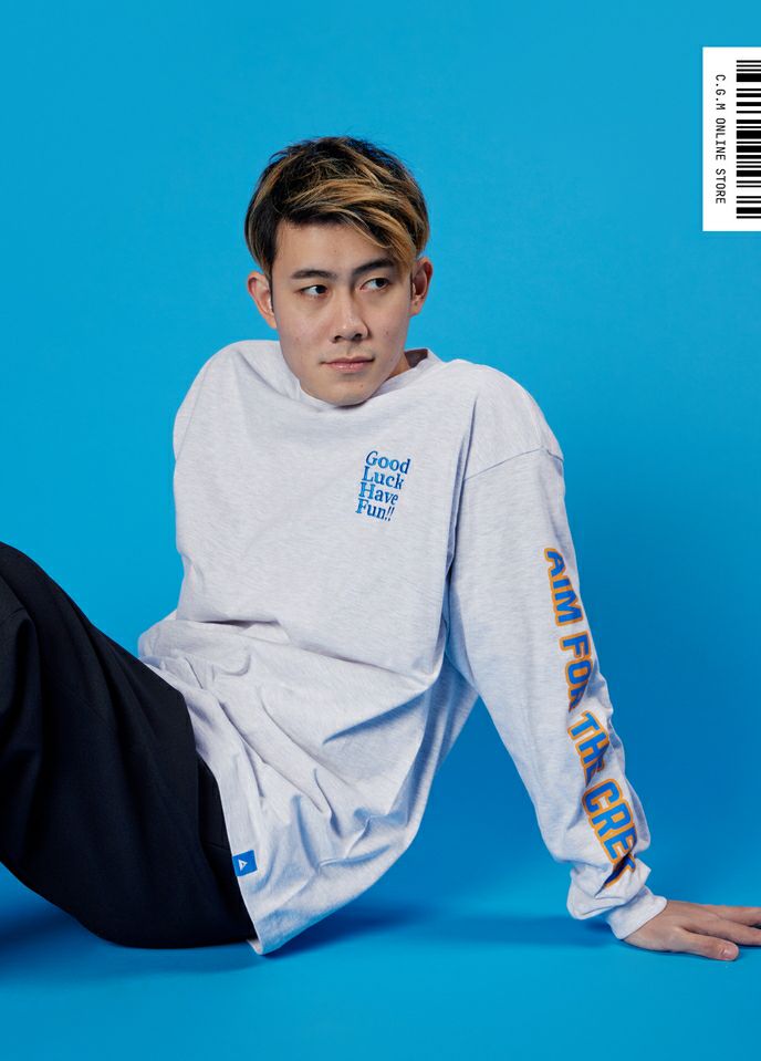 AIM FOR THE CREST ロングスリーブTシャツ グレー | CREST GAMING