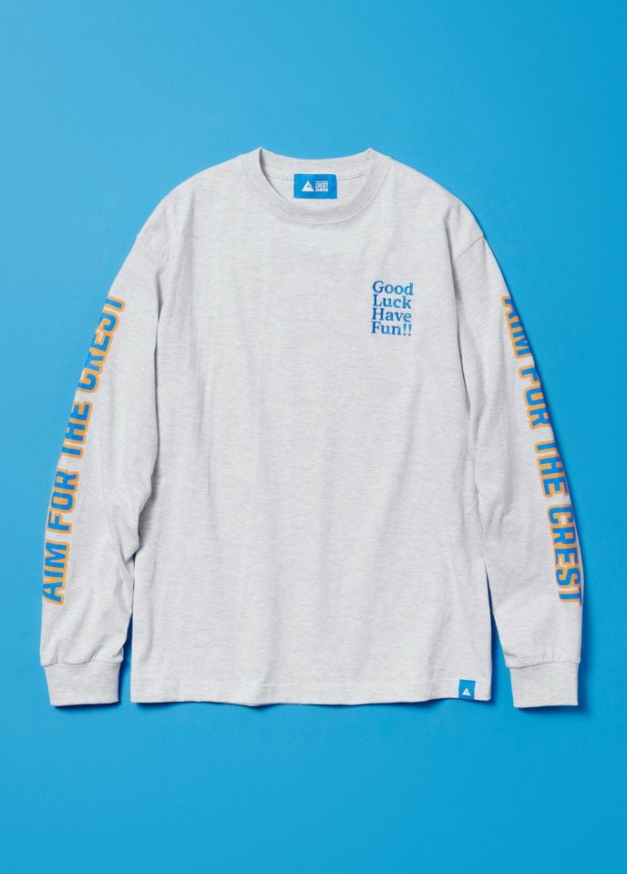 AIM FOR THE CREST ロングスリーブTシャツ グレー | CREST GAMING